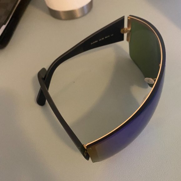 Celine Mask Sunglasses blue green modern chic - Picture 7 of 7